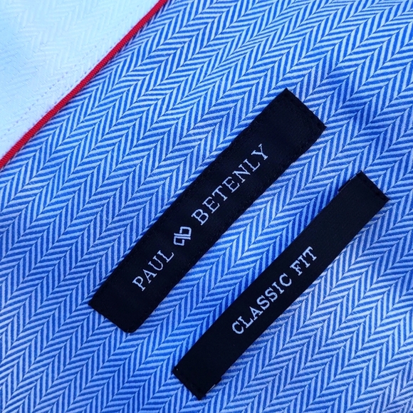 Paul Betenly Men's Classic Fit Lt. Blue Luxury dDess Shirt - Picture 8 of 17